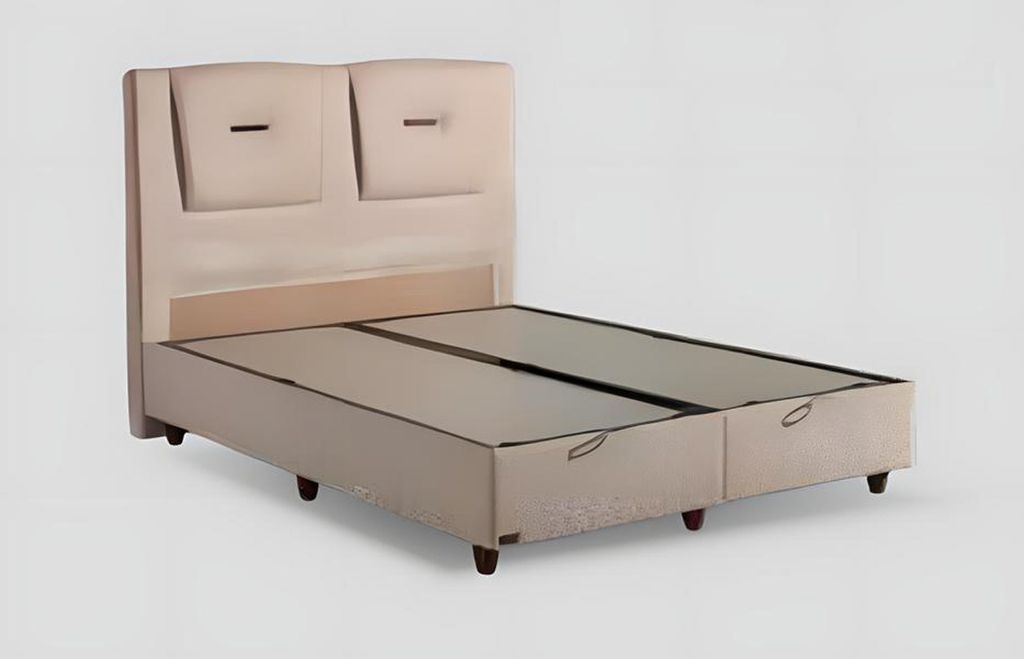 s Boxspringbett mit modernem Kopfteil Elegantes Design für Komfort