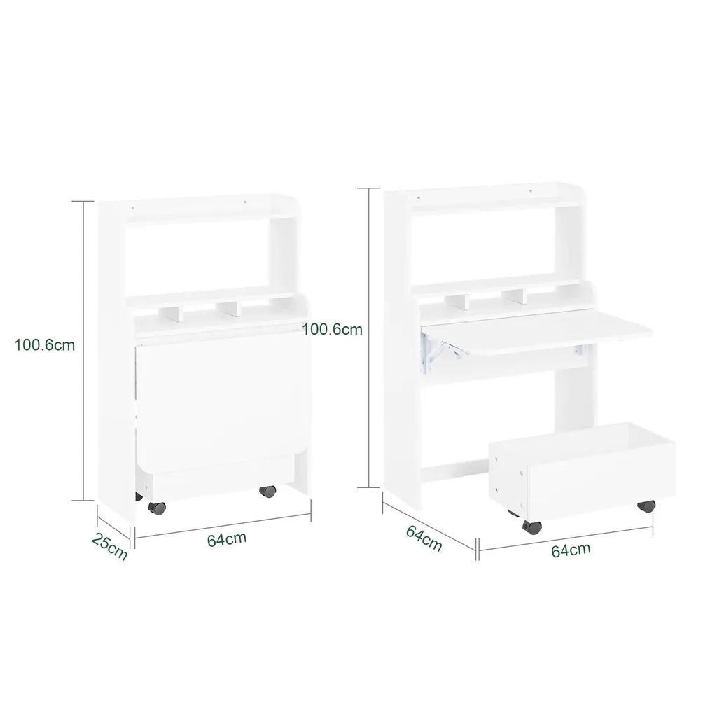 Bureau informatique modulable SoBuy, table pliable et caisson mobile - 3