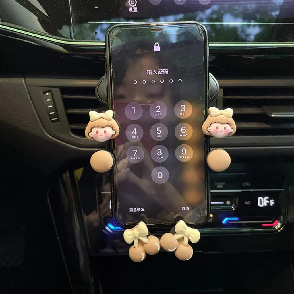 Porta Cellulare Auto Cinnamoroll Rosa: Supporto Gravità Anti-Shock