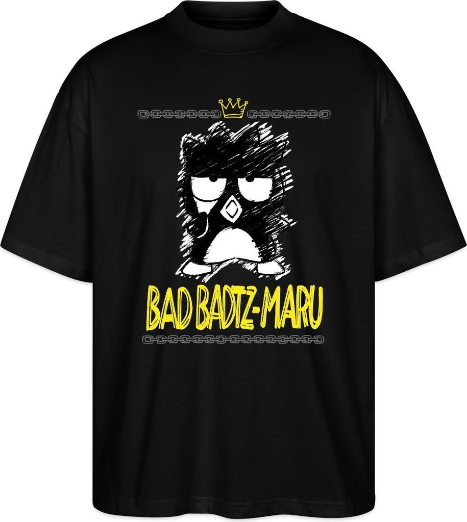 Spreadshirt Bad Badtz Maru Skizzen Stil Oversize Uni T-Shirt, 3XL, Schwarz