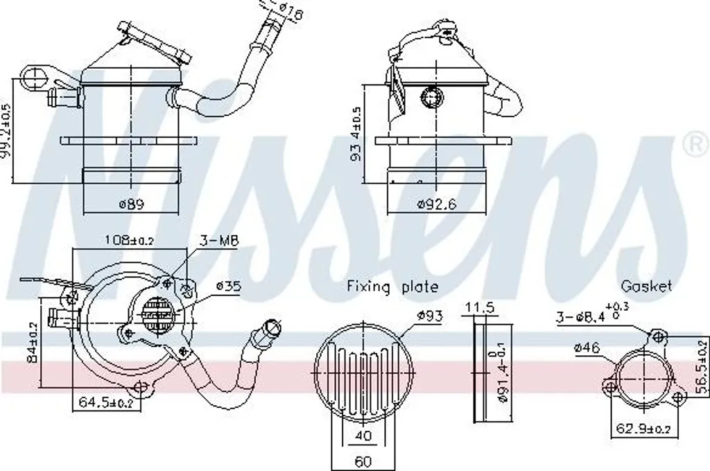 Refroidisseur EGR Renault 1.5 Blue dCi pour Moteur K9K - Fiabilité OEM