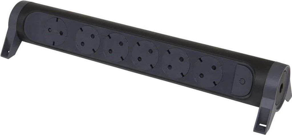 Legrand Drehbare Steckdosenleiste 6x Steckdose, ohne Kabel Schwarz 694548