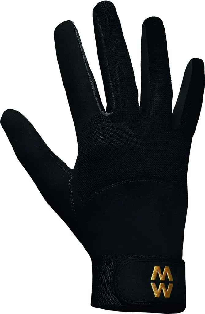 Gants d'équitation pour l'été MacWet BZ3852 maille respirante Noir