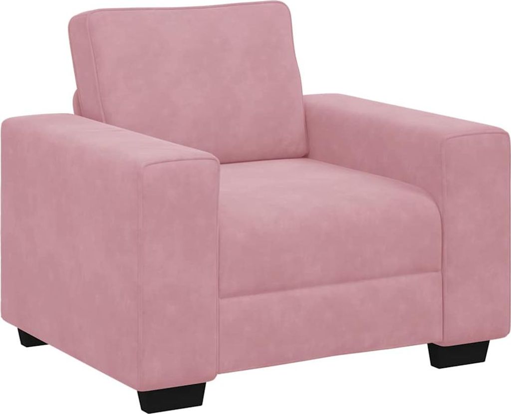 Sessel Rosa 100x77x82 cm Samt