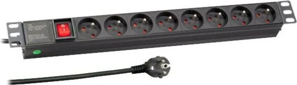 Unité de distribution d'énergie 19'' 1U 8 prises pour armoire serveur