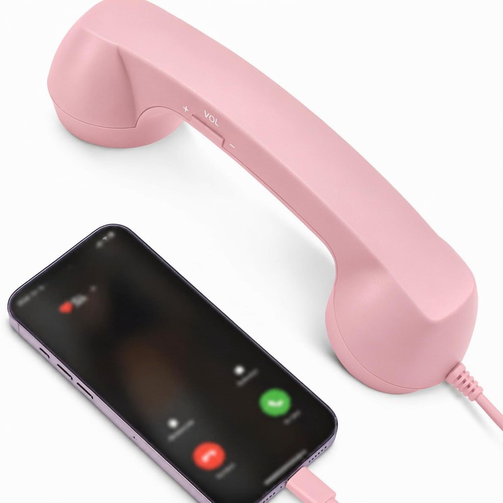Retrofon słuchawkowe, kabel USB-C, telefon stacjonarny z Zdjęcie produktu 