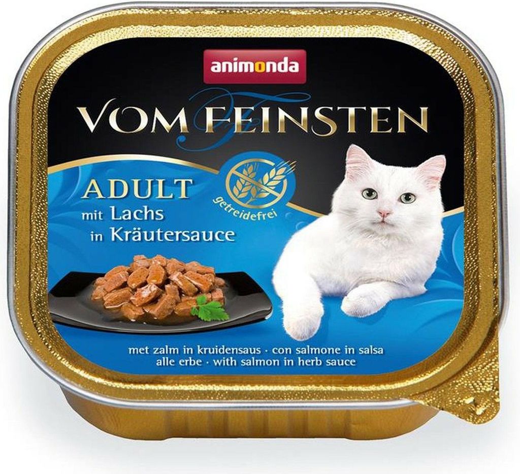 Animonda Vom Feinsten Adult mit Lachs in Kräutersauce 100gx32