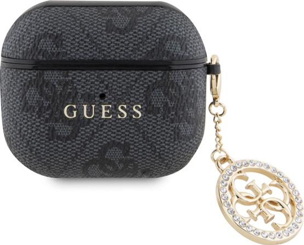 Guess 4g Script Pc/pu Charm Airpods 3 Hülle Schwarz  Produktbild 