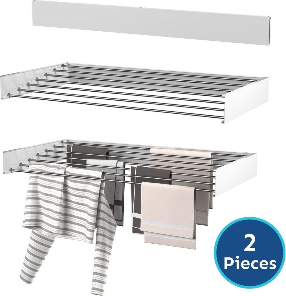 Wasophoogte® Wäscheständer Ausziehbar, wäscheständer wand, Produktbild 