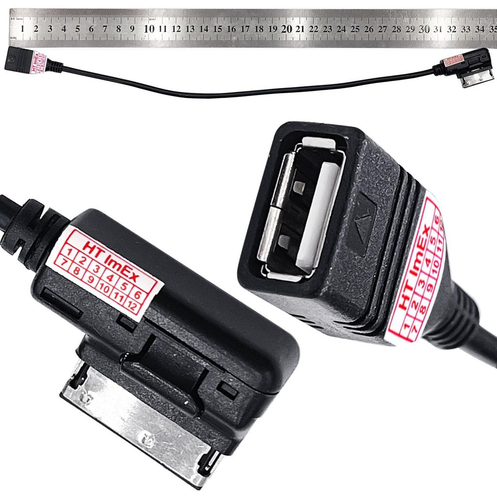 AMI MMI USB Adapter Kabel kompatibel mit Audi A3 A4 A5 A6 Q3 Q5 AUX