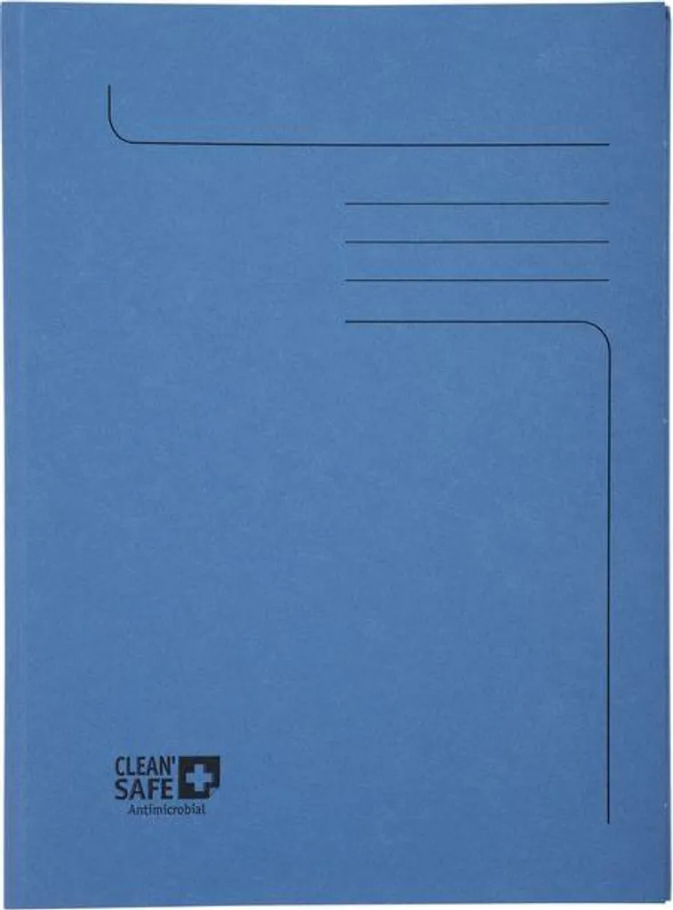 Classeurs Clean'Safe Exacompta bleu avec 2 rabats protection antibactérienne