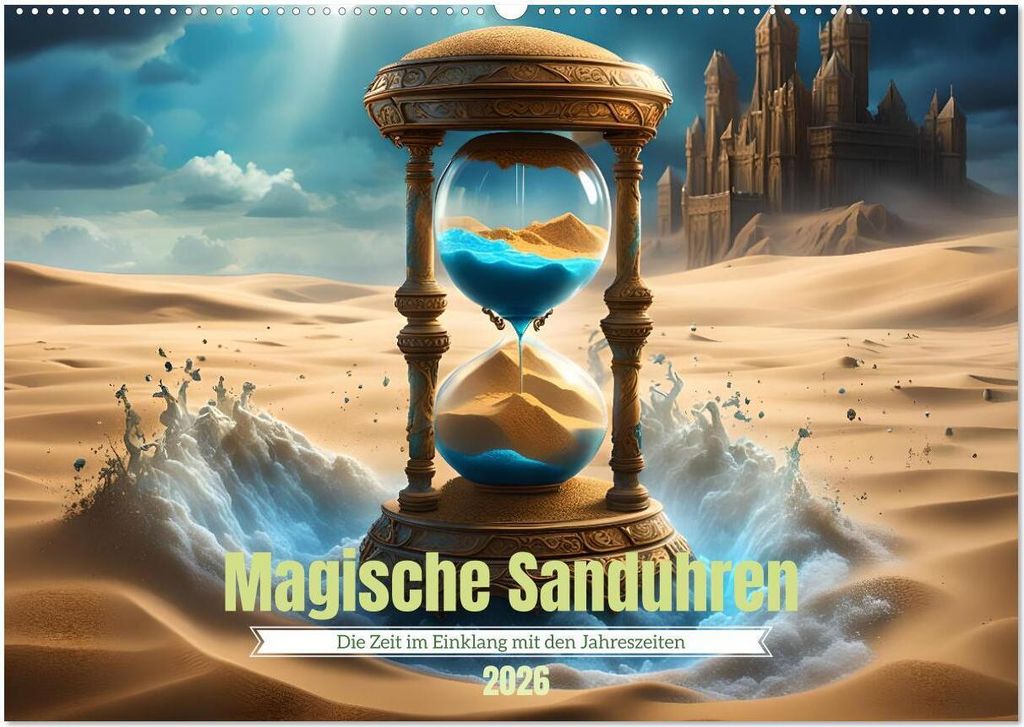 Magische Sanduhren (Wandkalender 2026 DIN A2 quer), CALVENDO Monatskalender