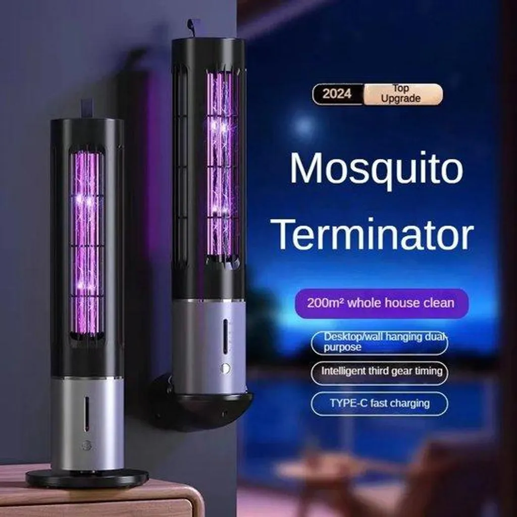 Lampe UV anti-moustique 200W portable avec fixation murale spécial extérieur
