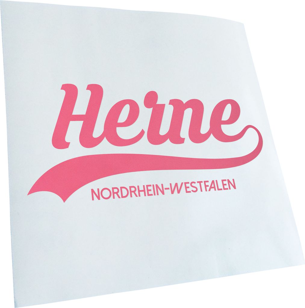 Kiwistar - Autoaufkleber - Herne Nordrhein-Westfalen - Hellrosa - 50x23cm - Aufkleber für Auto, Laptop, Fahrrad, LKW, Motorrad mehrfarbig JDM Deca...