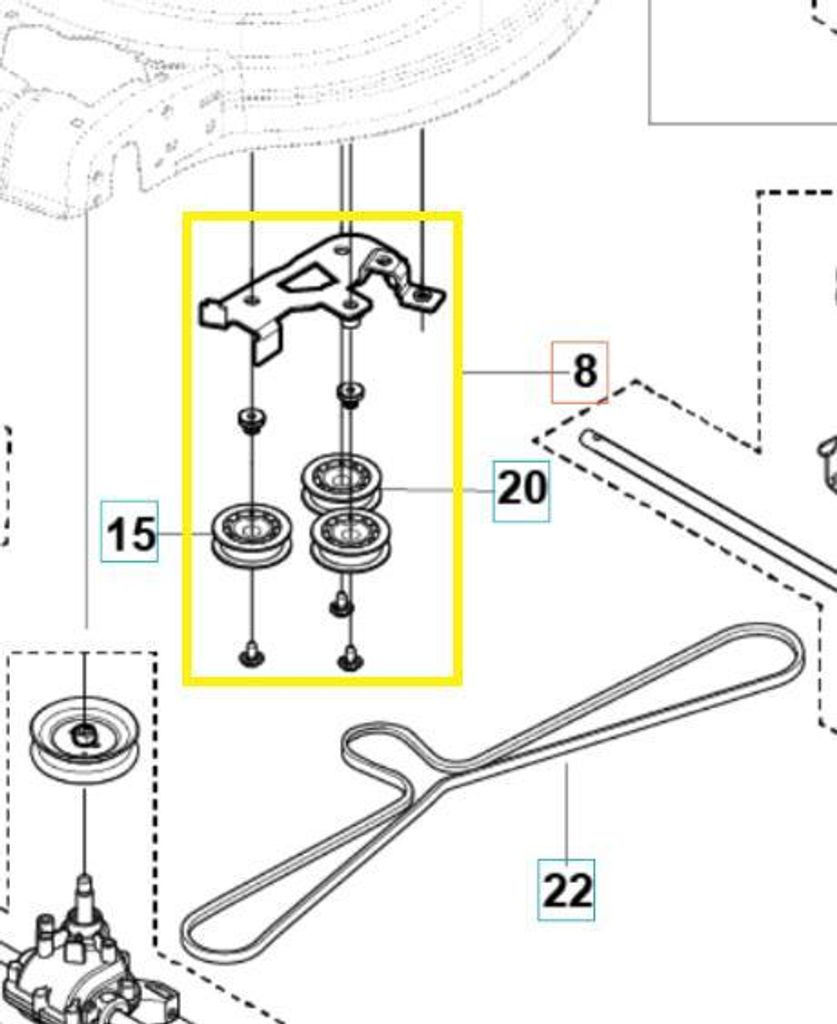 Koło pasowe L 221A Husqvarna 598454401 Zdjęcie produktu 