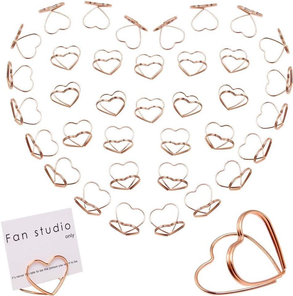 36 goldene, herzf?rmige Tischkarten fš¹r Restaurants, Bankette und Hochzeiten