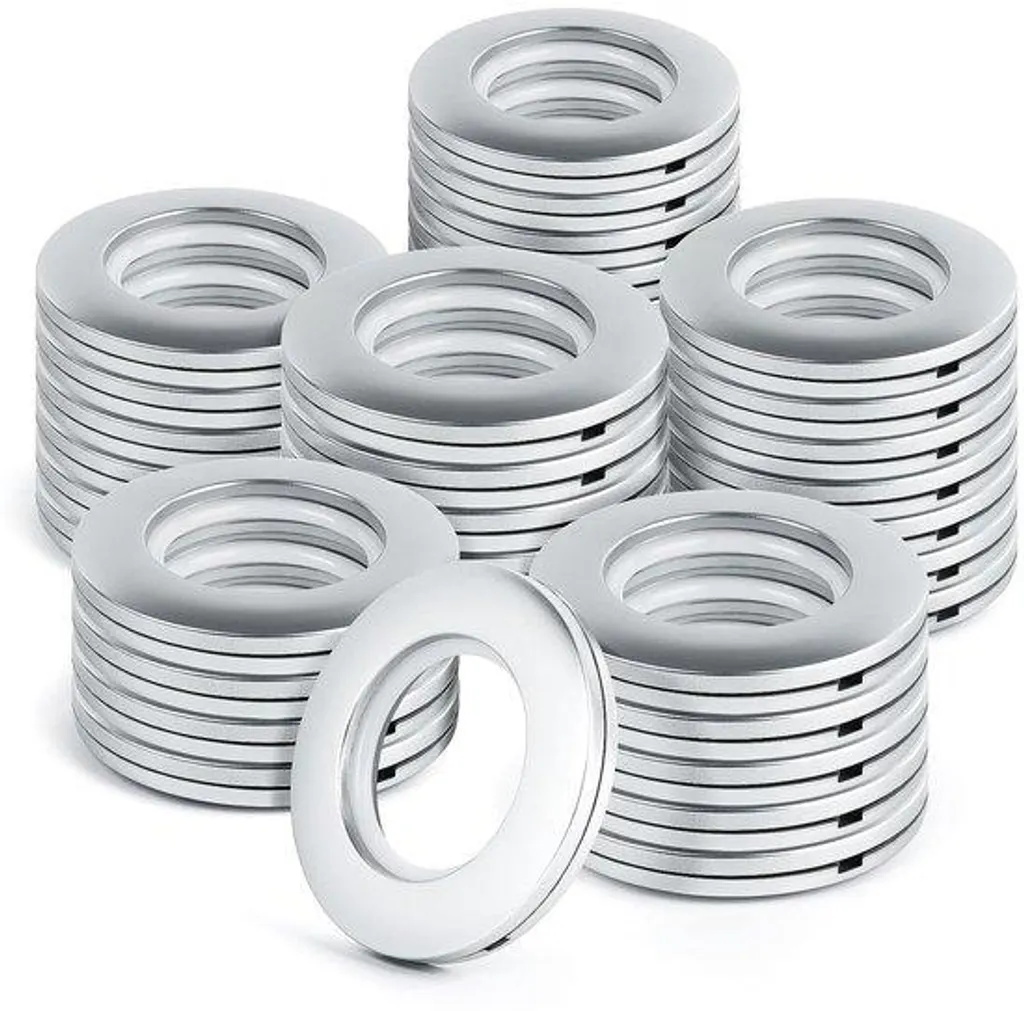 Œillets rideaux 32 pièces argent mat 40 mm pose facile sans outils