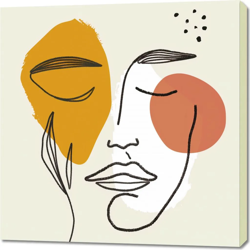 Tableau Murmures de la pièce 90 x 90 cm - Toile d'art abstraite beige