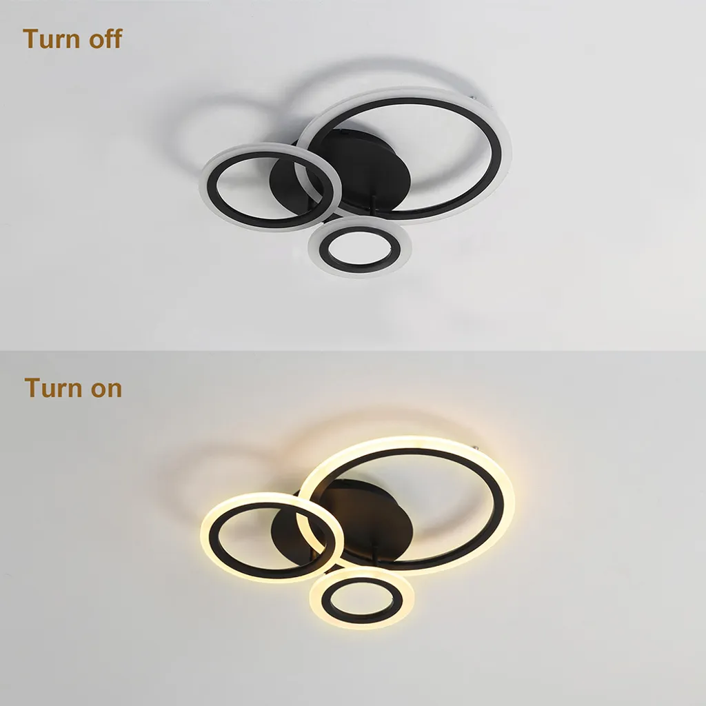 Plafonnier LED Intensité Variable avec Télécommande et 3 Modes de Lumière - 4