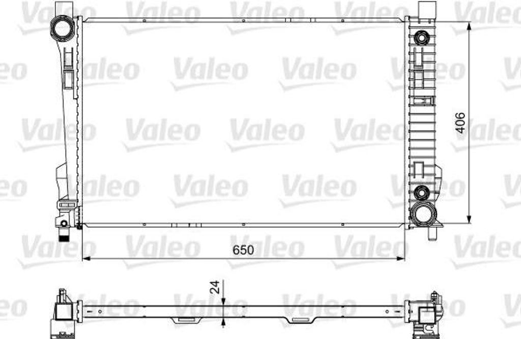 VALEO 732741 Kühler Wasserkühler Motorkühler passend für MERCEDES-BENZ C-Klasse Limousine (W203) C-Klasse T-modell (S203) CLK (C209) SLK (R171)...