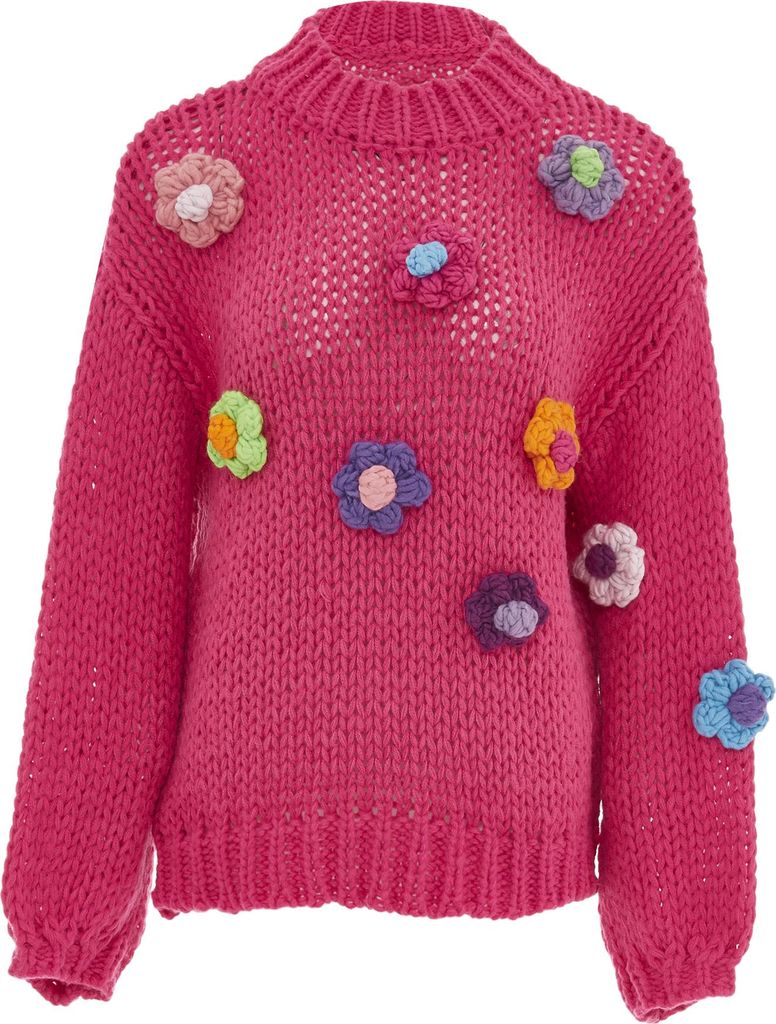ebeeza damen strickpullover - pink, M Produktbild 