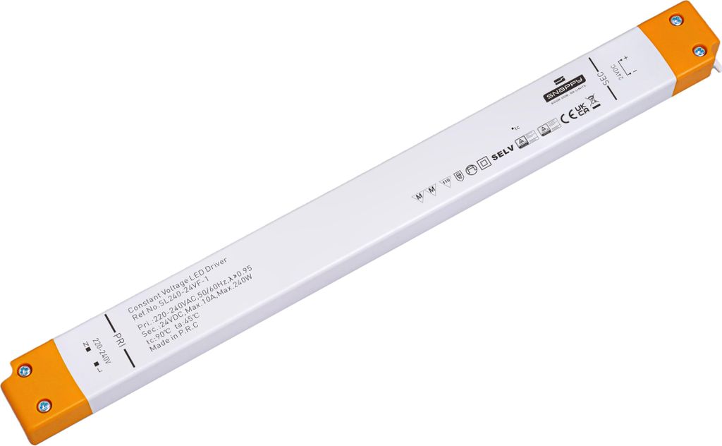 Snappy SL-240-24VL-1 – Slim LED Netzteil 24V DC, 240W, Konstantspannung, IP20, PFC ≥ 0,9,