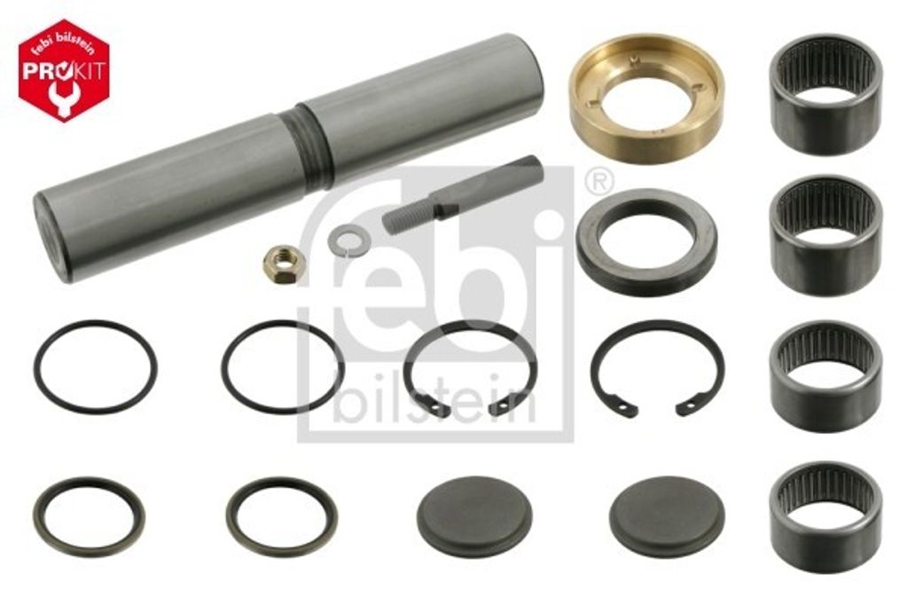 FEBI BILSTEIN Reparatursatz Achsschenkelbolzen 08526 unten passend für MERCEDES-BENZ LK/LN2 186mm 2mm 36,9mm 33mm 0,005kg