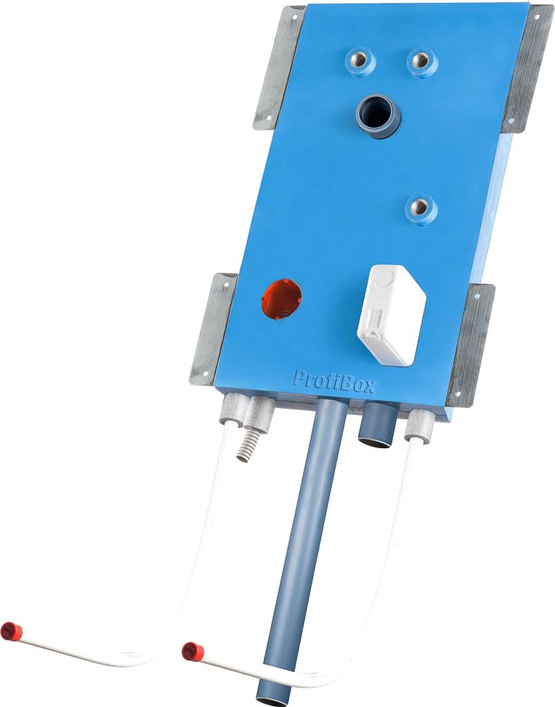 Profibox Sanitärmodul für Waschmaschine, Elektrospeicher 100L, 7cm Trockenbau, DN20 KELOX, Silent PP, lange Isolation, 1 Stk.