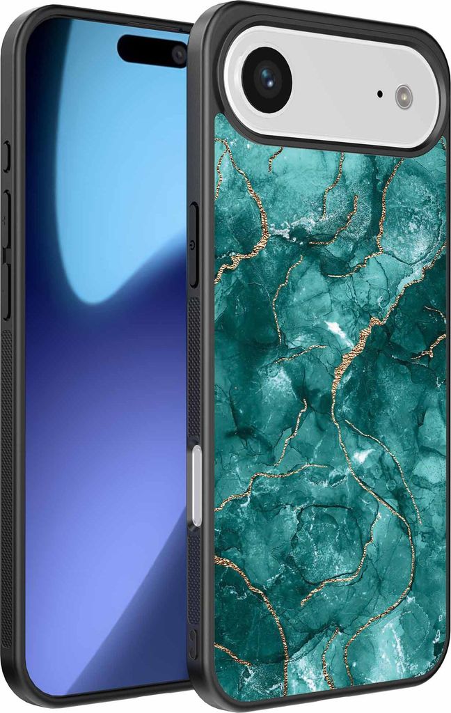 Geeignet für iPhone Air Handyhülle mit Marmordruck - TPU Rückseite Abdeckung Fall Marmor Design - Gold Grün - Smartphonica