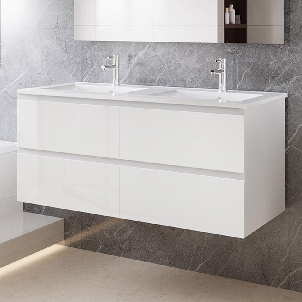 120 cm Badmöbel-Set Unterschrank mit dünn Keramik Produktbild 