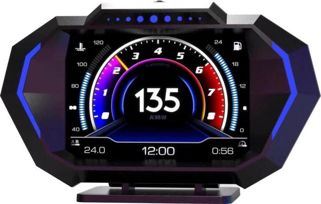 Palubní displej HUD P24, LCD, OBDII, GPS Obrázek produktu 