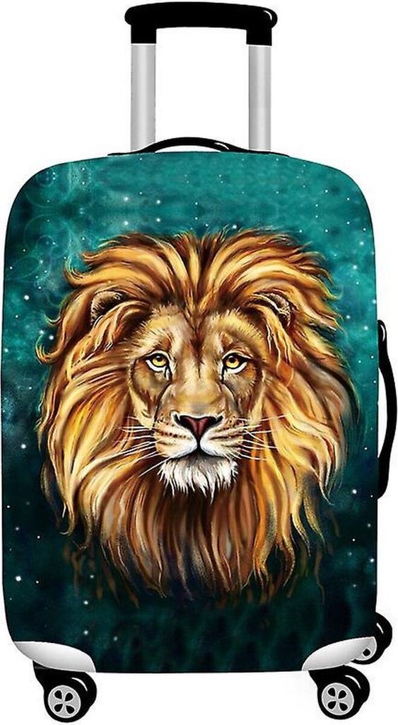 Kofferhülle mit 3D-Druck Löwe - Größe M - 35-38 cm