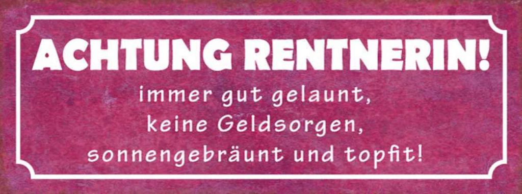 vianmo Holzschild 10x27 cm Achtung Rentnerin gut gelaunt Dekoration