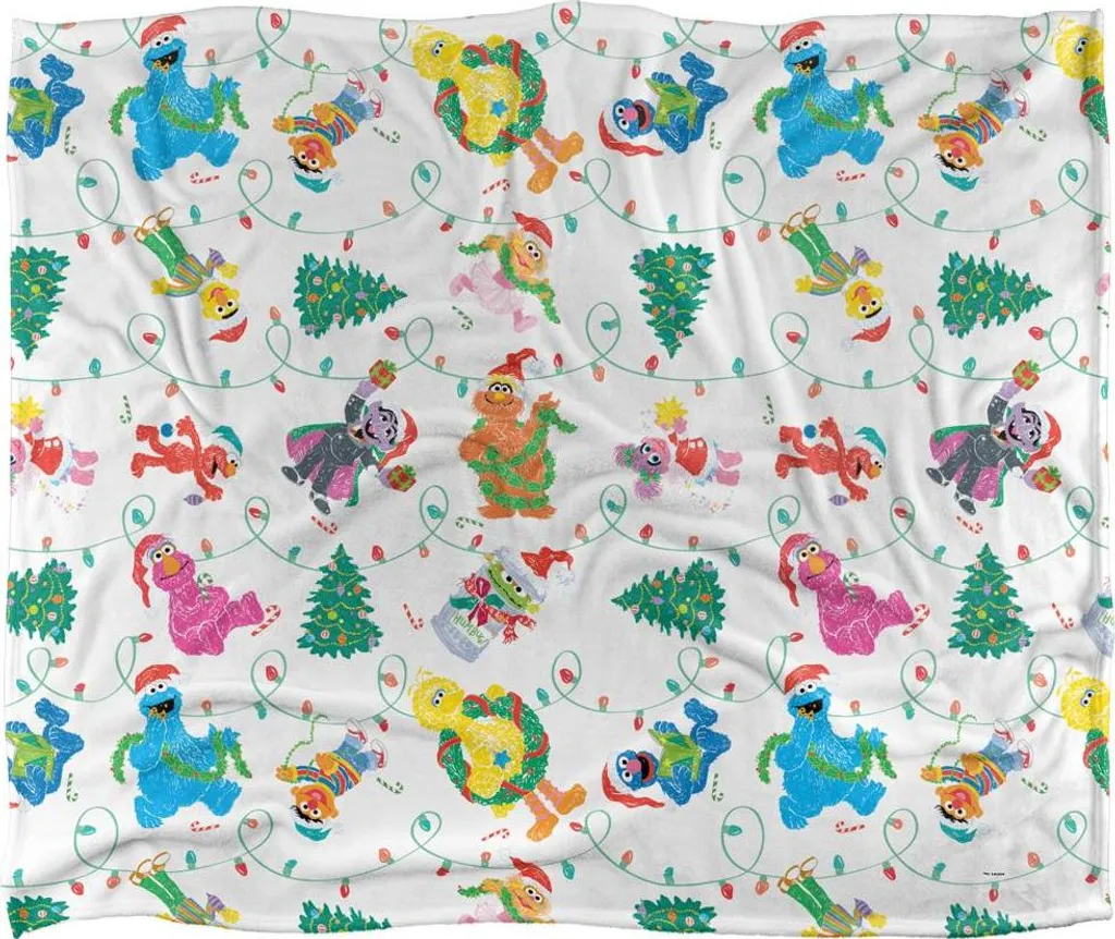 Sesame Street Couverture Lumineuse TV24285 Plaid Enfant Phosphorescent
