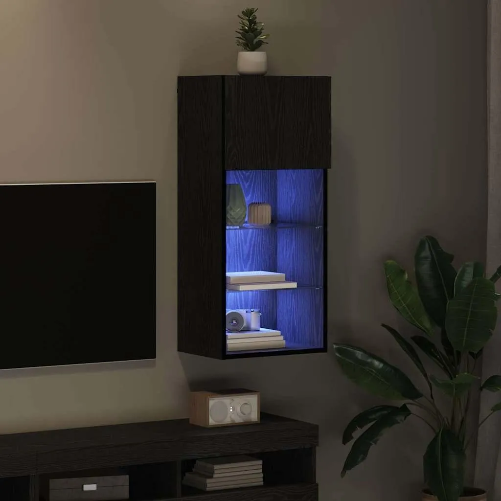 SYFAX Mobile TV Sospeso Rovere Nero 90cm - Arredo Living Minimal - 5