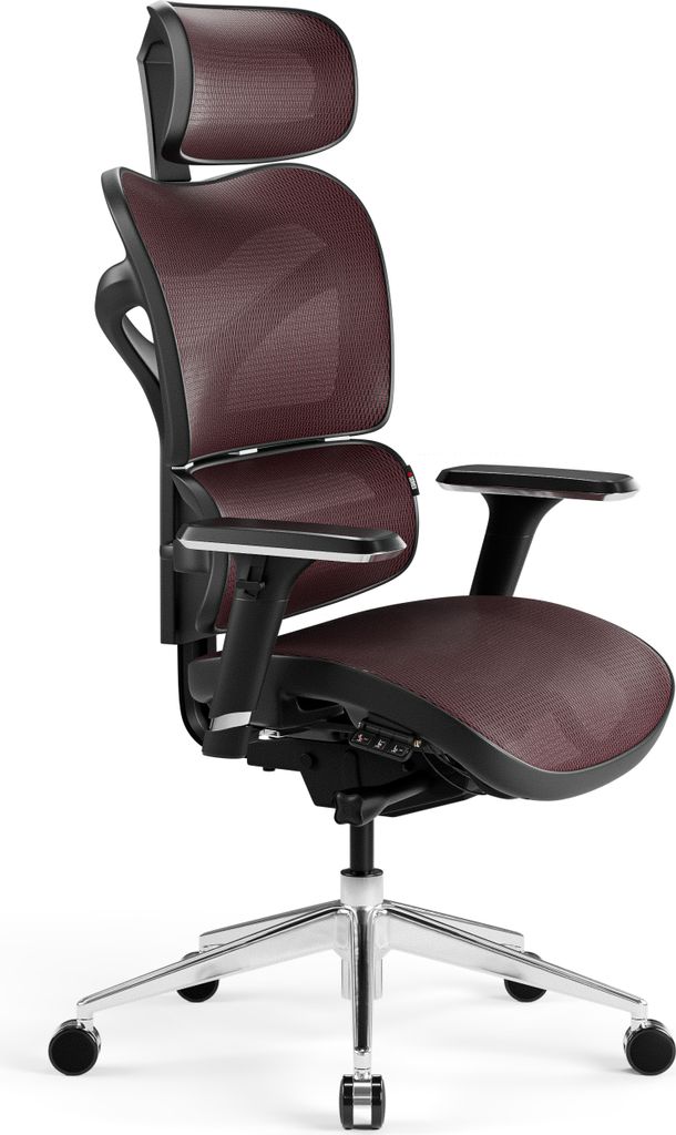 Diablo V-Commander Ergonomischer Bürostuhl Schreibtischstuhl Chefsessel 3D Armlehnen Verstellbare Kopfstütze & Sitzfläche Netzstof Farbe: Schwar...