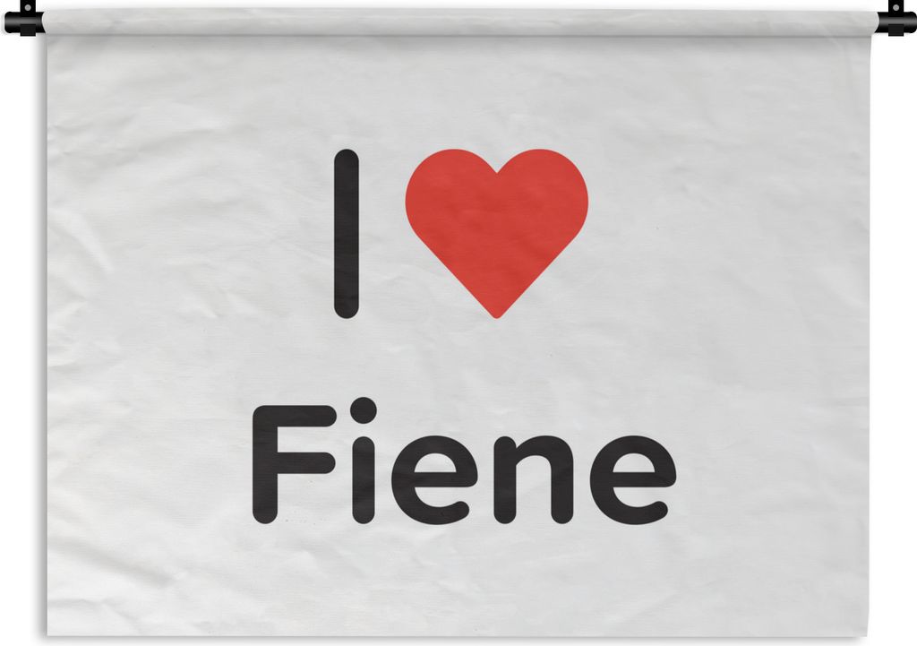 MuchoWow Wandteppich Wandbehang Ich liebe - Fiene - Mädchen 90x67.5 cm Tapisserie Dekoration Wandtuch - Fototeppich - Wand-Skulpturen