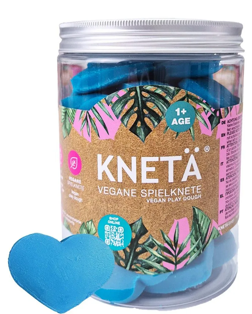 Pâte à modeler Kneta bleue en forme de cœur pour enfant - Loisir créatif
