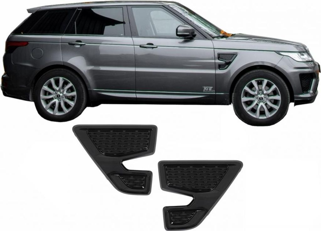 Seitendüsen Seitliche Vordere Kotflügel für Range Rover Sport L494 2013–2017 Schwarz.