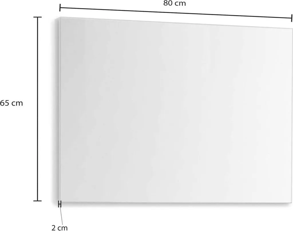 Dmora Specchio Cile 2x65h cm Nero Antracite, Materiale Struttura in Vetro Italy - 3