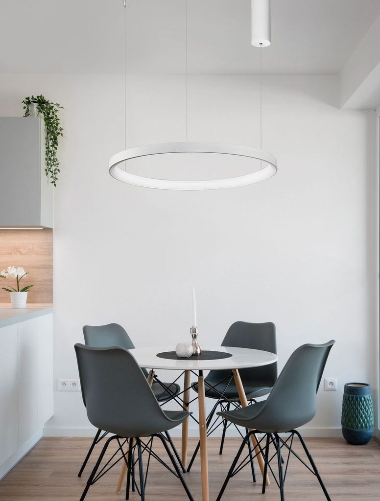 Nova Luce PERTINO LED Pendelleuchte Weiß 38W Warmweiss Produktbild 