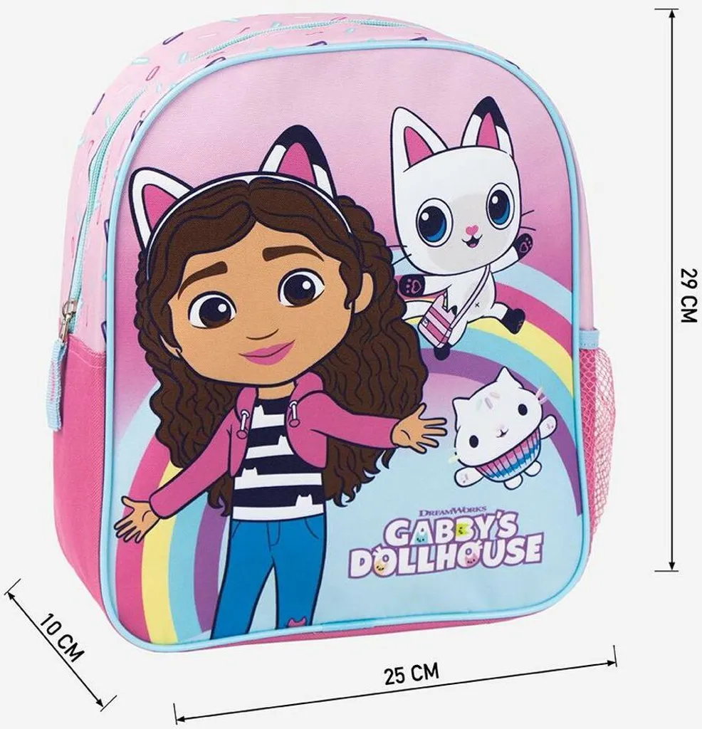 Petit Sac à Dos Gabby et la Maison Magique Rose - Cartable Enfant 30 cm