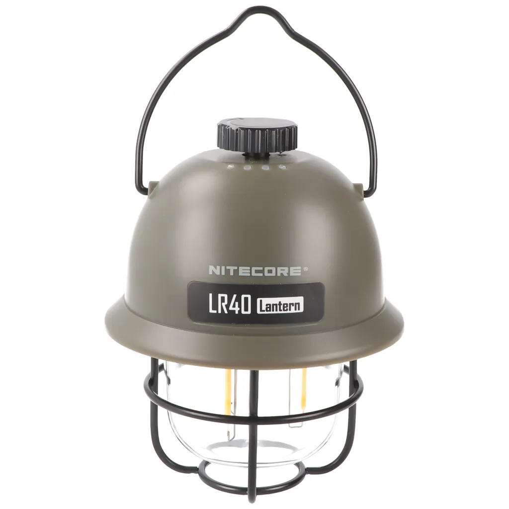 Nitecore LR40 Olive: Lanterna Design Retro per Van e Camping USB-C