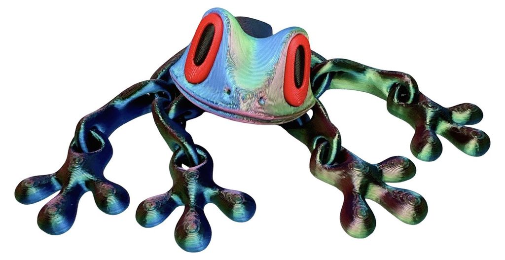 3D-gedruckter magnetischer Frosch, Spielzeug mit beweglichen Gelenken, Frosch-Kühlschrankmagnet, bewegliche Froschfigur, Dekoration, Ornament