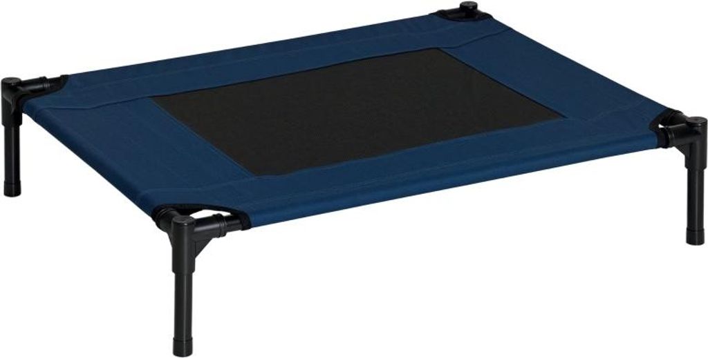 Hundebett Hundeliege Outdoor Katzenbett Haustierbett Schlafplatz 76,2x61x18cm Stahl 600D Oxford-Gewebe Blau für drinnen & draußen, Blau, 76 cm, 6...