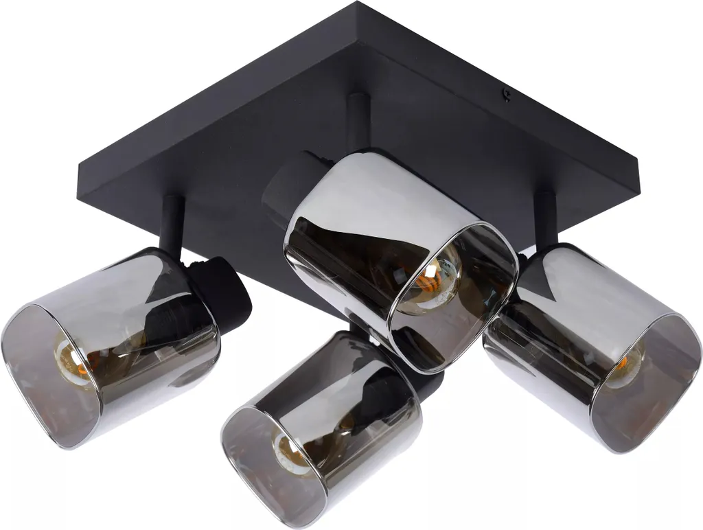 Luminaire de plafond ALION 4xE14 en métal noir IP20 haute qualité