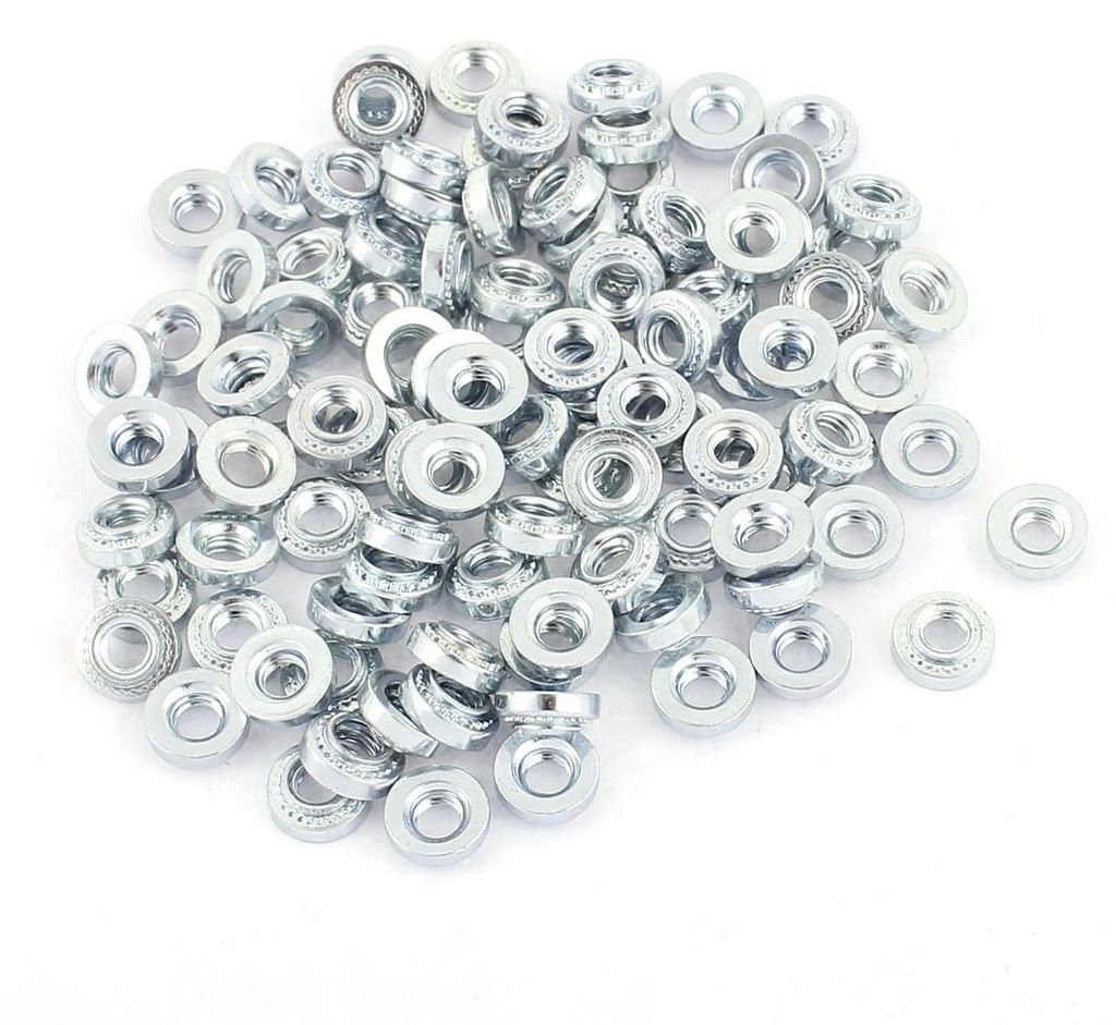 100Stš¹ck M3-0 R?ndelmetall Selbst Clinchen Einpressmutter 0,8mm Dick dš¹nn Platte de