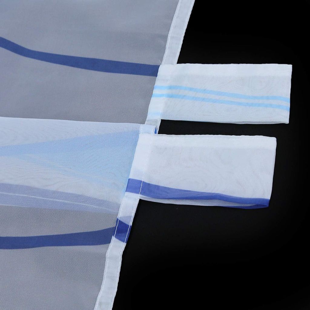 Transparente Vorhänge mit Wellenmuster und Schlaufen, Voile, 1er-Set