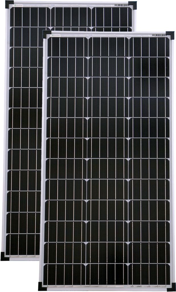2x80 Watt Mono Solarpanele Solarmodule Solaranlage Garten Camping 18V PV