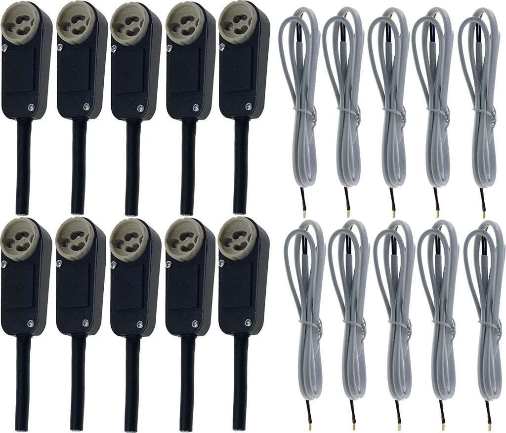 10 x GU10 Anschlusskasten inkl. 100cm 2x 0,75mm² Kabel für LED oder Halogen Einbaustrahler